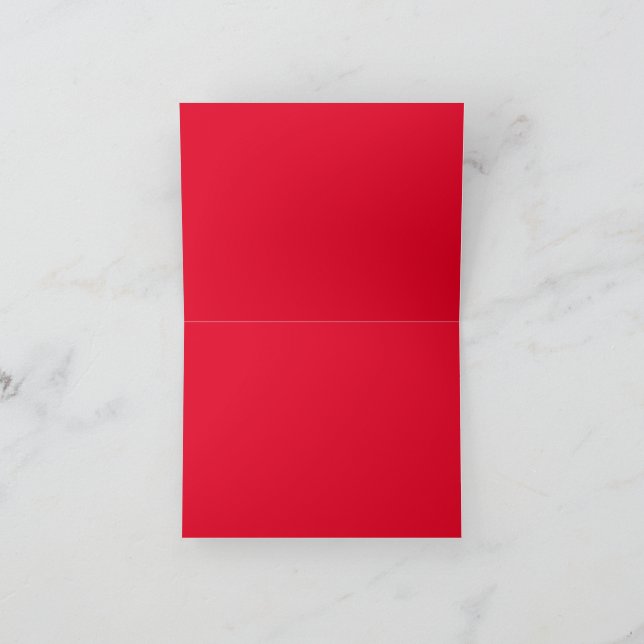 Cadmium red (solid color)  thank you card (Inside)