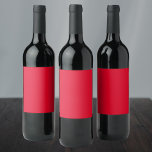Cadmium Red Solid Color Wine Label<br><div class="desc">Cadmium Red Solid Color</div>