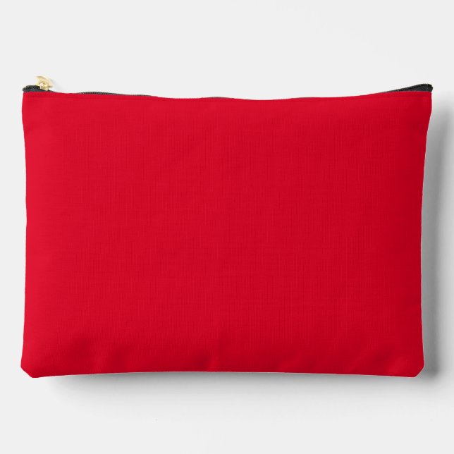 Cadmium Red Solid Colour Accessory Pouch (Front)