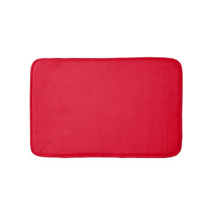 Cadmium red (solid colour) bath mat