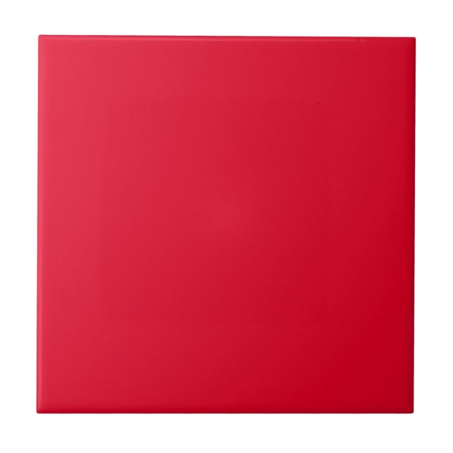 Cadmium Red Solid Colour Ceramic Tile (Front)