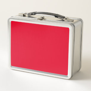 Cadmium Red Solid Colour Metal Lunch Box
