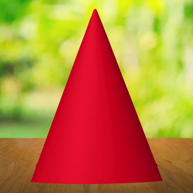 Cadmium Red Solid Colour Party Hat (Creator Uploaded)