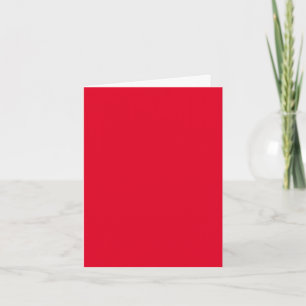Cadmium Red Solid Colour Thank You Card