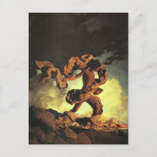 Cadmus Sowing the Dragon's Teeth, Maxfield Parrish Postcard