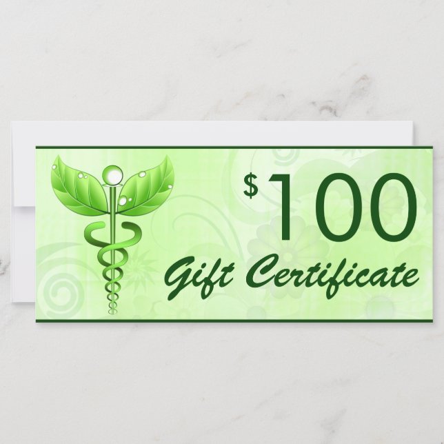 Caduceus Alternative Medicine $100 Gift Voucher (Front)