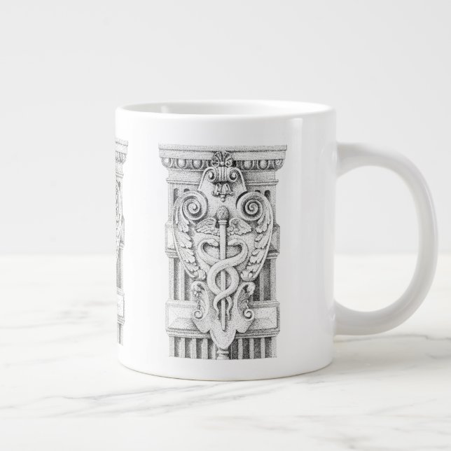 CADUCEUS Big White Mug (Right)