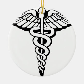 Caduceus Ceramic Ornament