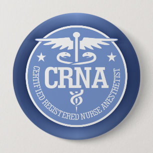 Caduceus CRNA gift ideas 10 Cm Round Badge