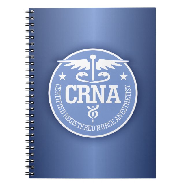 Caduceus CRNA gift ideas Notebook (Front)