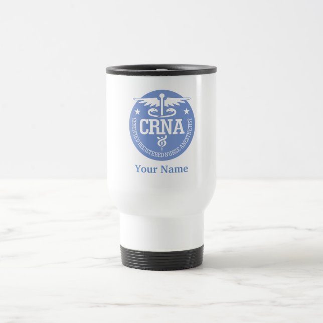 Caduceus CRNA gift ideas Travel Mug (Center)