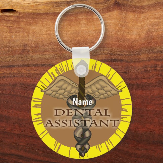 Caduceus Dental Assistant Key Ring (Front)