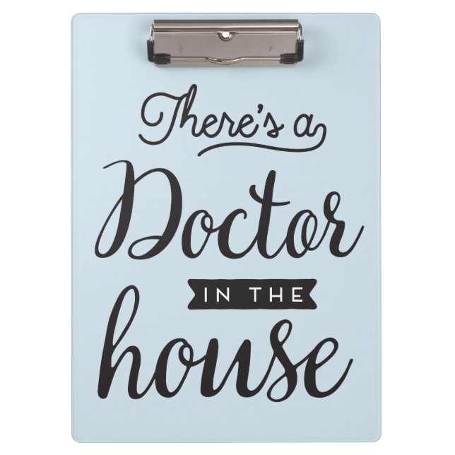 Caduceus Doctor in House Medical Clipboard (Front)