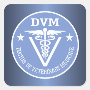 Caduceus DVM 2 Square Sticker