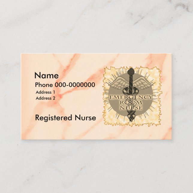 Caduceus ER Nurse Business Card (Front)