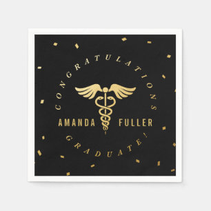 Caduceus Graduation Party Personalised Napkins