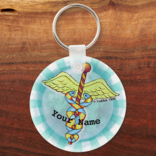 Caduceus Key Ring