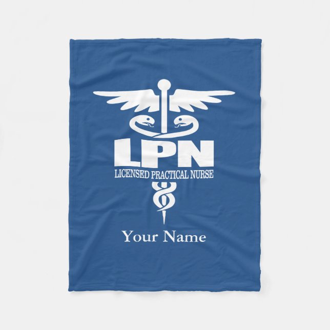 Caduceus LPN gift ideas Fleece Blanket (Front)