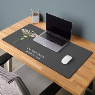 Caduceus Medical Chrome Holographic 3D Desk Mat