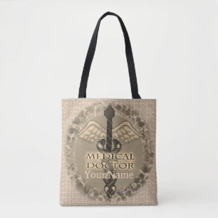 Caduceus Medical Doctor tote bag