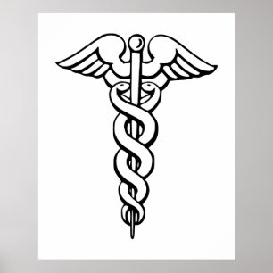 Caduceus Medical Symbol Poster