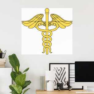 Caduceus Medical Symbol Poster