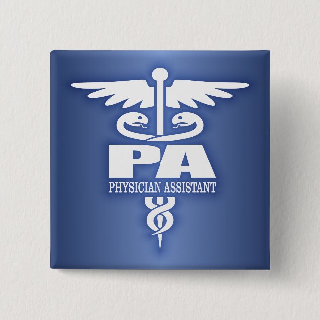Caduceus PA 15 Cm Square Badge (Front)