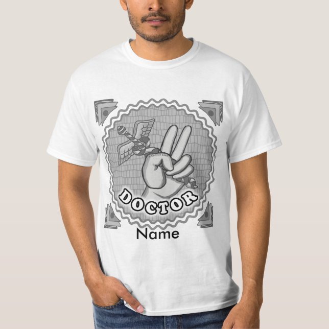 Caduceus peace doctor  T-Shirt (Front)