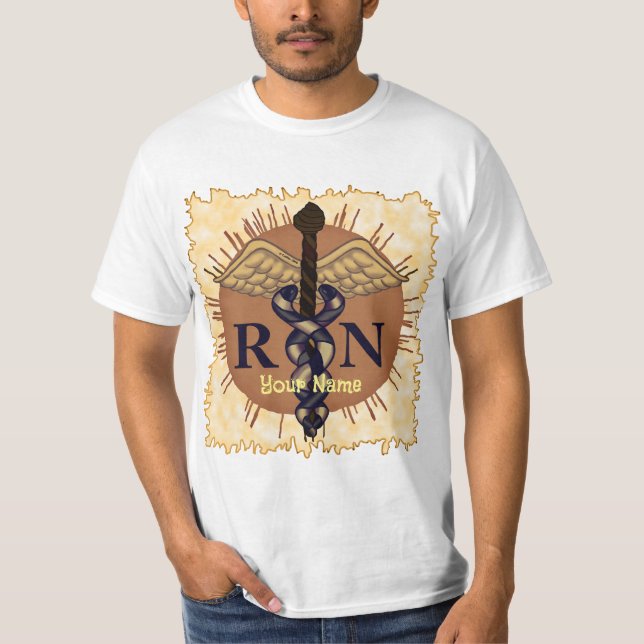 caduceus R.N.  Nurse  T-Shirt  (Front)