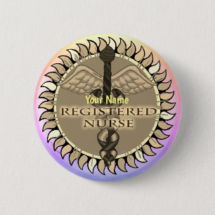 Caduceus Registered Nurse button