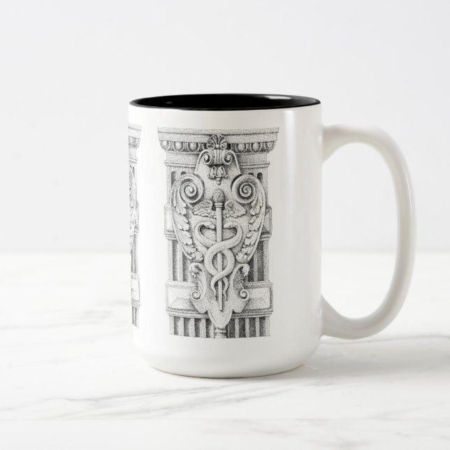 CADUCEUS Tall Black Two-Tone Mug (Right)