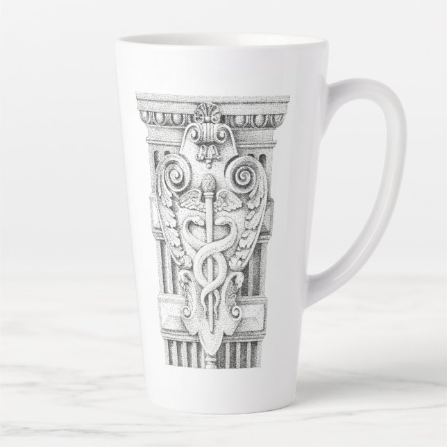 CADUCEUS Tall Tapered Latte Mug (Right)