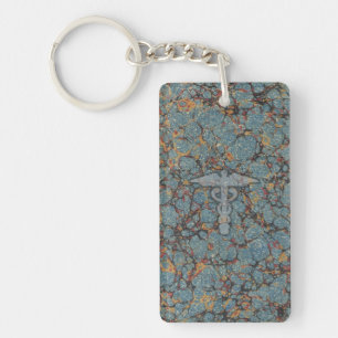 Caduceus the medical symbol for a doctor or nurse key ring