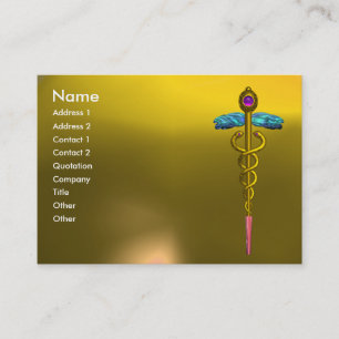 CADUCEUS TOPAZ, vibrant gold pink yellow Business Card