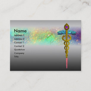 CADUCEUS, vibrant,amethyst Business Card