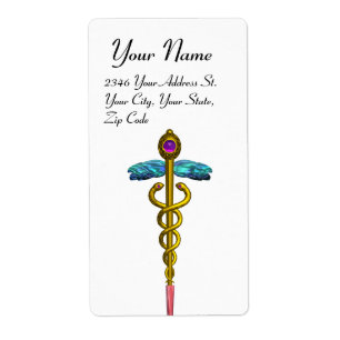 CADUCEUS, vibrant gold amethyst ,white