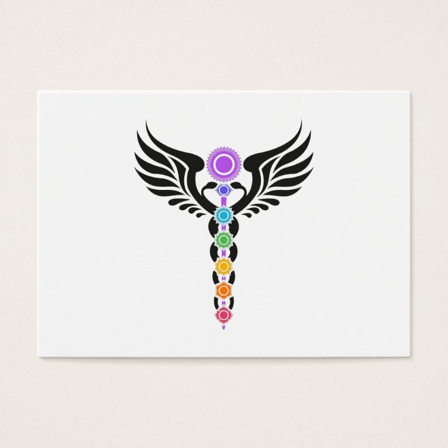 Caduceus - Winged Serpent– Kundalini – 7 Chakras (Front)
