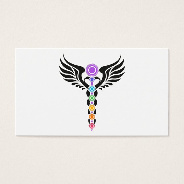 Caduceus - Winged Serpent– Kundalini – 7 Chakras (Front)