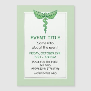 Caduceus with leaves