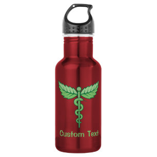 Caduceus with leaves 532 ml water bottle