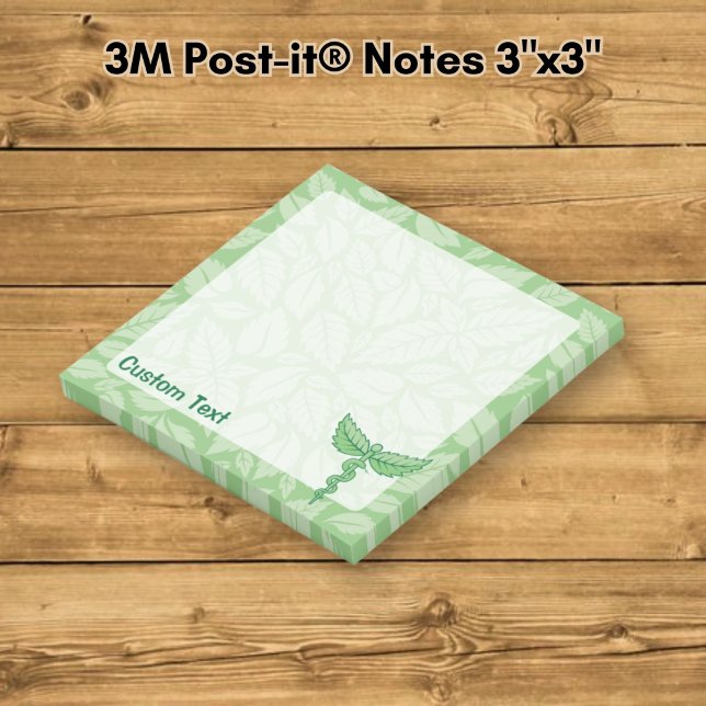 Caduceus with leaves background post-it notes (Creator Uploaded)