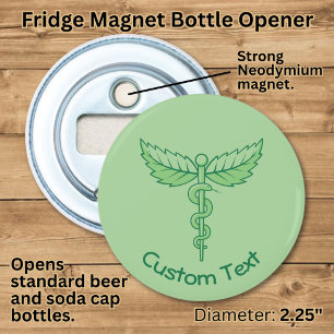Caduceus with Leaves Bottle Opener