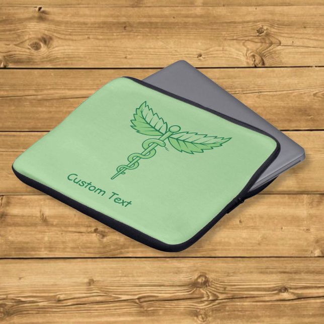 Caduceus with Leaves Laptop Sleeve (Creator Uploaded)