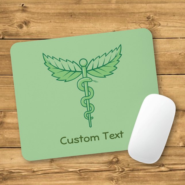 Caduceus with Leaves Mouse Pad (Creator Uploaded)
