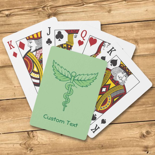 Caduceus with Leaves Playing Cards (Creator Uploaded)