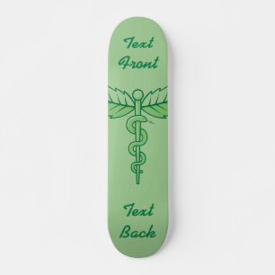 Caduceus with Leaves Skateboard Deck