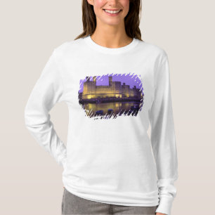 Caernarfon Castle, at Night, Gwynedd, Wales T-Shirt