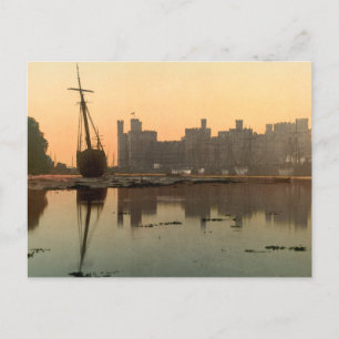 Caernarfon Castle at Sunset, Gwynedd, Wales Postcard