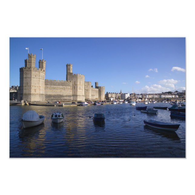 Caernarfon Castle, Gwynedd, Wales 2 Photo Print (Front)