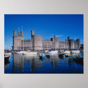Caernarfon Castle, Gwynedd, Wales Poster